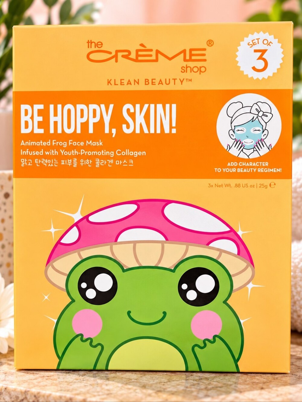 The Creme Shop Be Hoppy, Skin! Animated Frog Face Mask 3 Pack